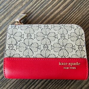 Kate Spade Flower Small Compact Wallet NWT
